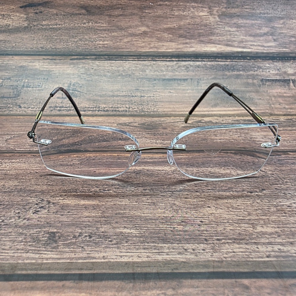 Silhouette 6052 Rimless Eyeglasses Brown Titanium Frames Austria 54-17-135